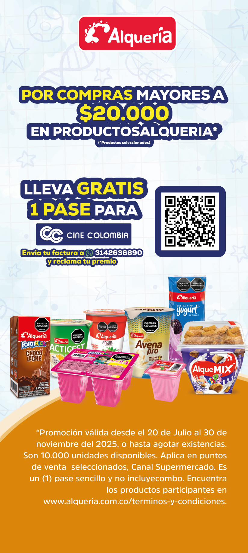 Promo Alquería Regreso a Clases: Tu oportunidad de ir al cine gratis